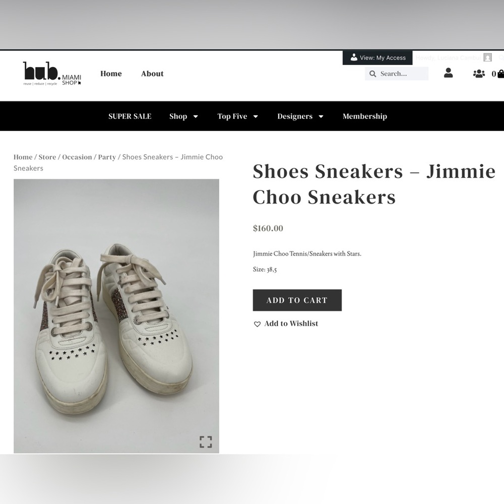 Jimmy Choo Kids White Sneakers with Star Detail